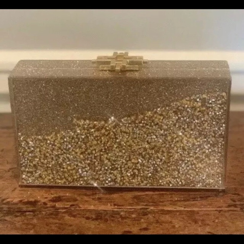 BRAND NEW India Hicks Glitter Box Clutch